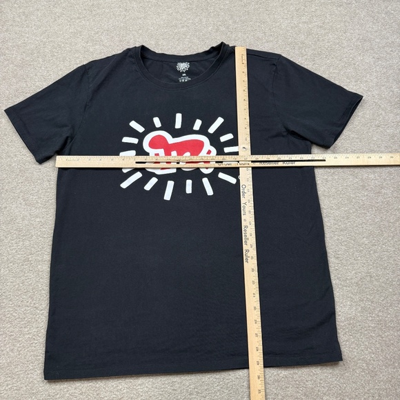 Keith Haring Pop Shop Shirt Mens 2XL XXL Black Short Sleeve Art Tee - Picture 6 of 8